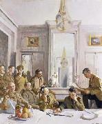 Sir William Orpen, Some Members of the Allied Press Camp,with their Pres Officers
